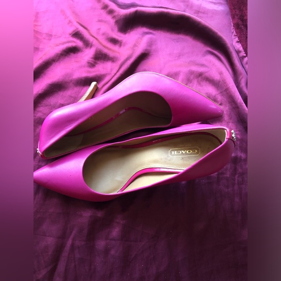 Coach Pink Pump Heels Size 9 - Picture 3 of 9